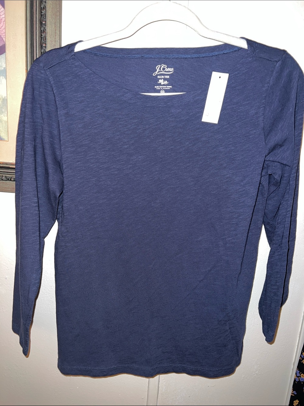 J. Crew Navy Slub Cotton